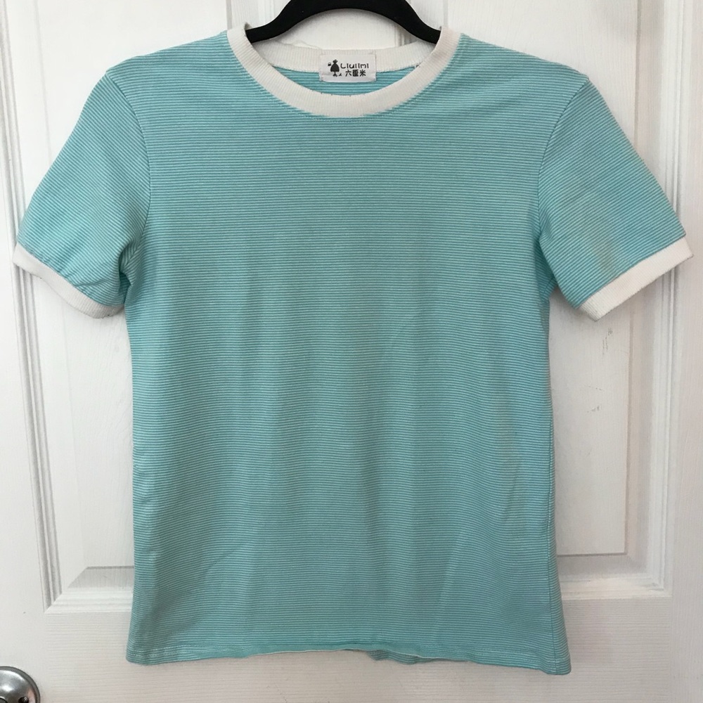 Striped Blue and White Tee